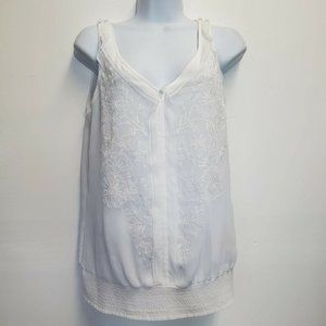 White House Black Market smocked Top Sm